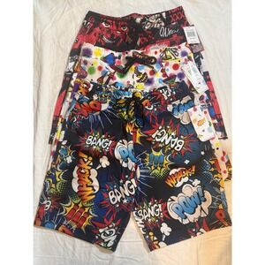 3 pair bundle Drawstring Shorts Anime Manga Comic Style Casual Wear Size Small